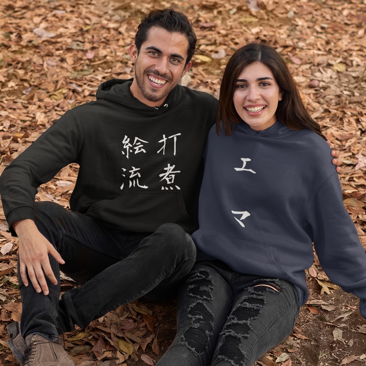 Unisex hoodie with white lettering 2nd slide